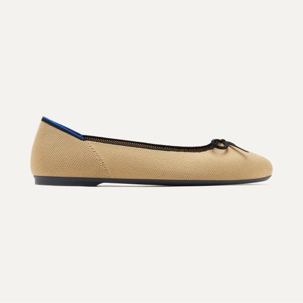The Ballet Flat - Beige and Black - Image 3
