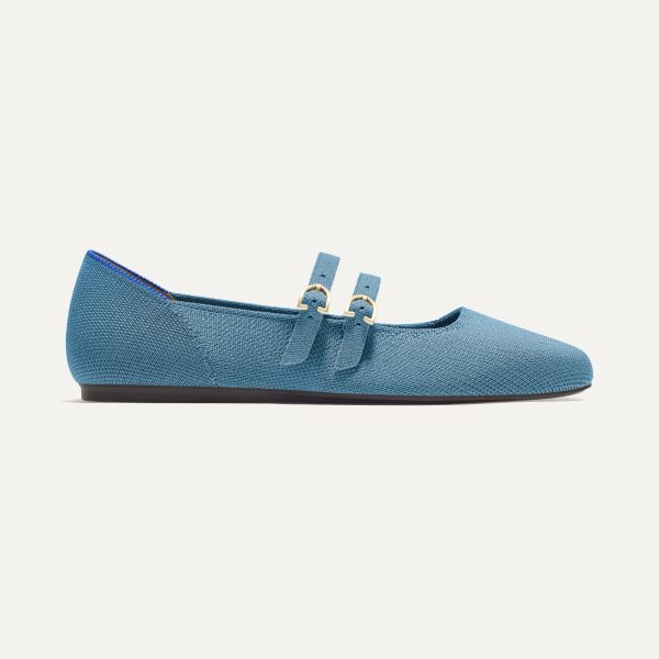 The Double Buckle Mary Jane - Sky - Image 7