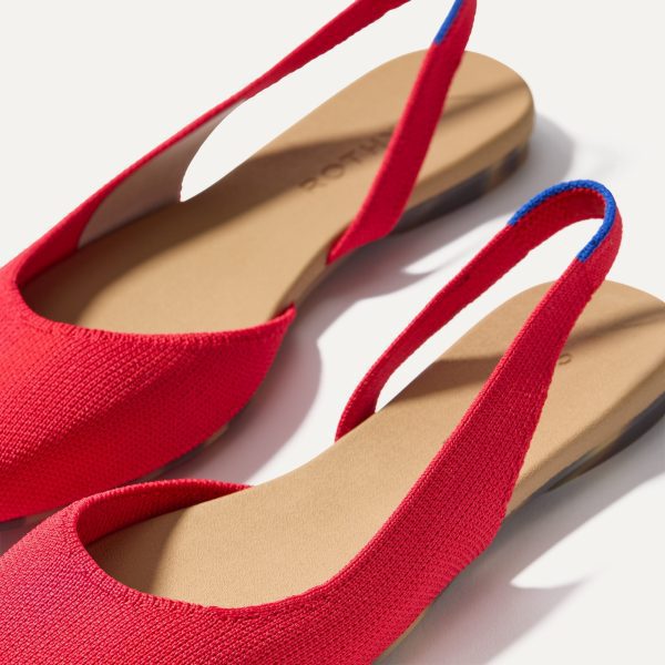 The Almond Slingback - Lollipop Red - Image 5
